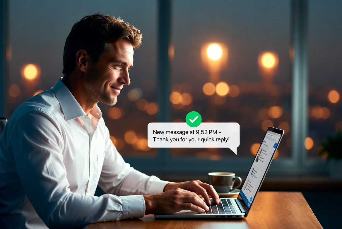 Small business website on laptop and phone